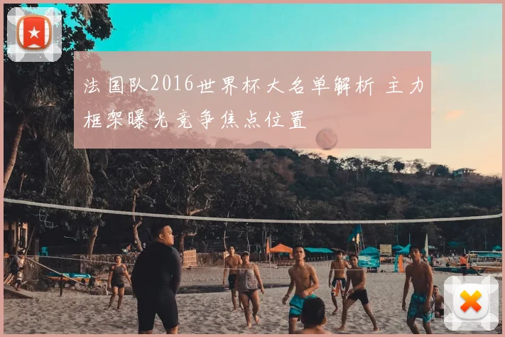 法国队2016世界杯大名单解析 主力框架曝光竞争焦点位置
